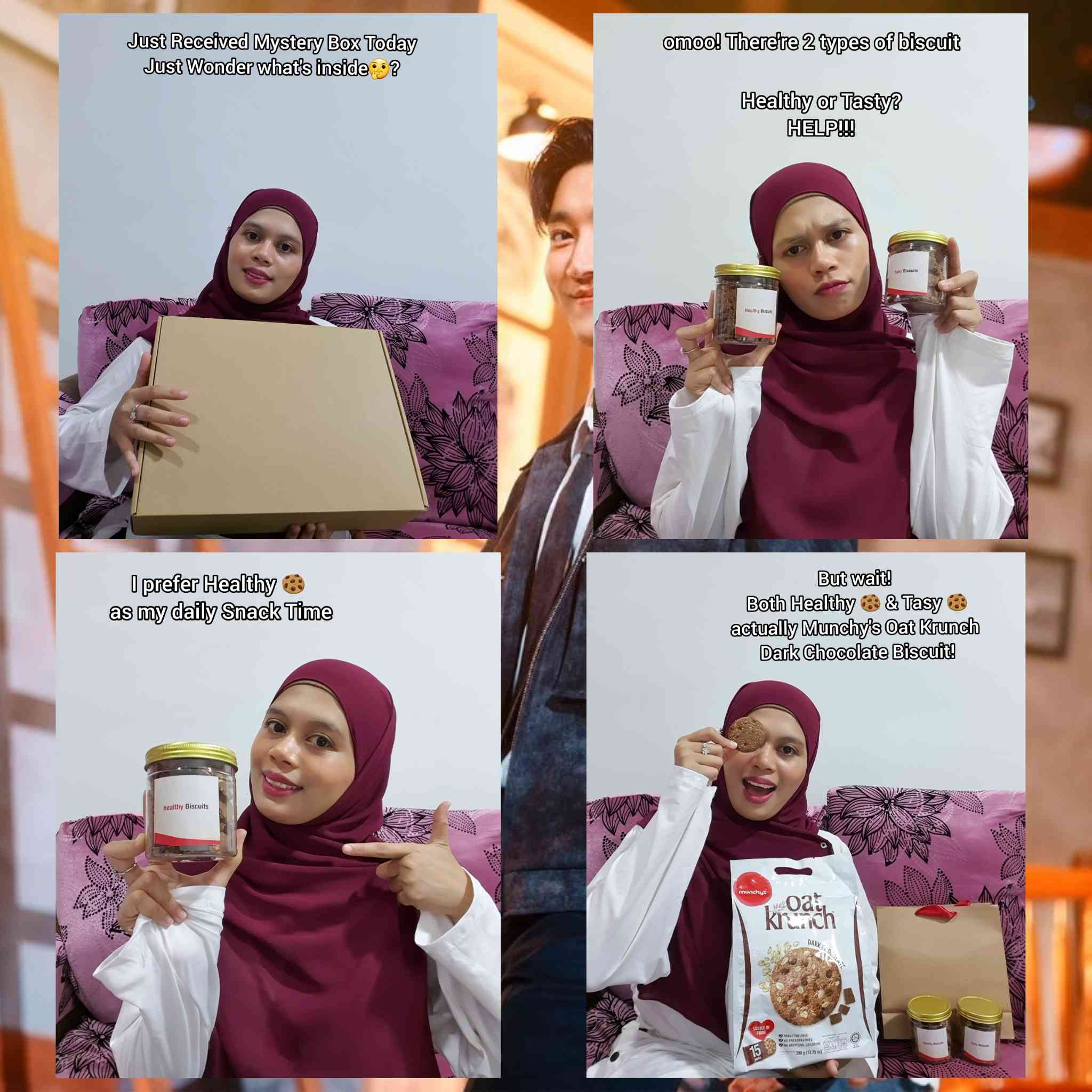 Snack time always made us frustrate coz need to choose whether healthy snack or delicious snack! 

Now no need to feel guilty anymore coz we can choose both healthy🍪 and tasty 🍪 from Munchy's Oat Krunch Dark Chocolate Biscuit with guilt-free and more fun 😋. 

Come and join the Munchy's #BelieveItOrNot Contest and stand a chance to win exciting prizes. 

#BelieveItOrNot #munchysmy #oatkrunch